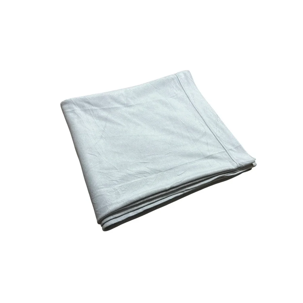 Cuddl Duds Polartec Soft Fleece Blanket Light Gray Microfiber Throw Accent Quilt